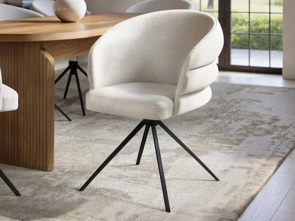 SOLACE+CO Varm Ribbed Oval Dining Table with Eira Chairs Set of 4 — image 8