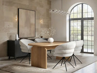 SOLACE+CO Varm Ribbed Oval Dining Table with Eira Chairs Set of 4 thumbnail 5