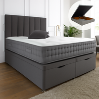 Henley Ottoman End Lift Storage Divan Bed Frame, Optional Headboard thumbnail 3
