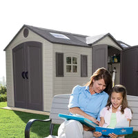 Lifetime 15′ x 8′ Dual-Entry Outdoor Storage Shed thumbnail 3