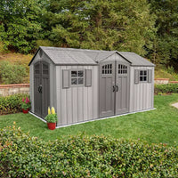 Lifetime 15′ x 8′ Rough Cut Dual-Entry Outdoor Storage Shed thumbnail 3