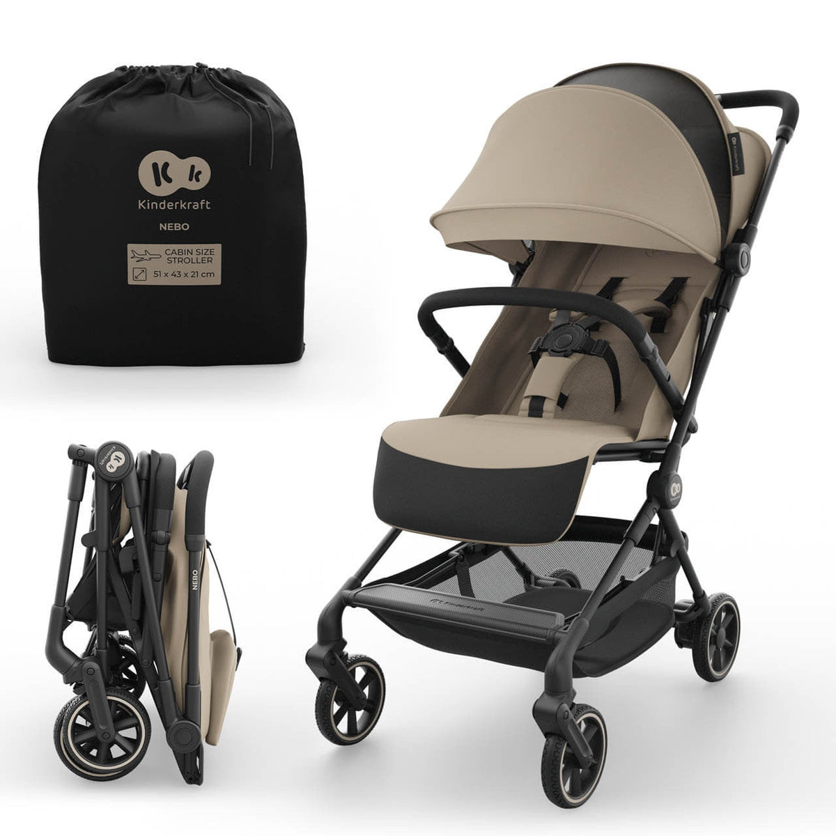 Compact Stroller - Ultra Light Travel With Evasive Wheels