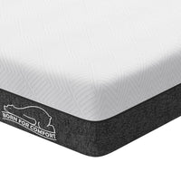Gel Memory Foam Mattress, Breathable 2-Layer System, White/Grey thumbnail 1