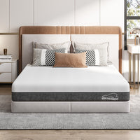 Gel Memory Foam Mattress, Breathable 2-Layer System, White/Grey thumbnail 2