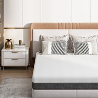 Gel Memory Foam Mattress, Breathable 2-Layer System, White/Grey thumbnail 8