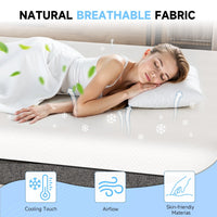Gel Memory Foam Mattress, Breathable 2-Layer System, White/Grey thumbnail 4
