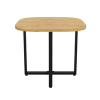 Dining Table Set 4 Chairs Square 85x85 Oak Table Beige Chairs thumbnail 12