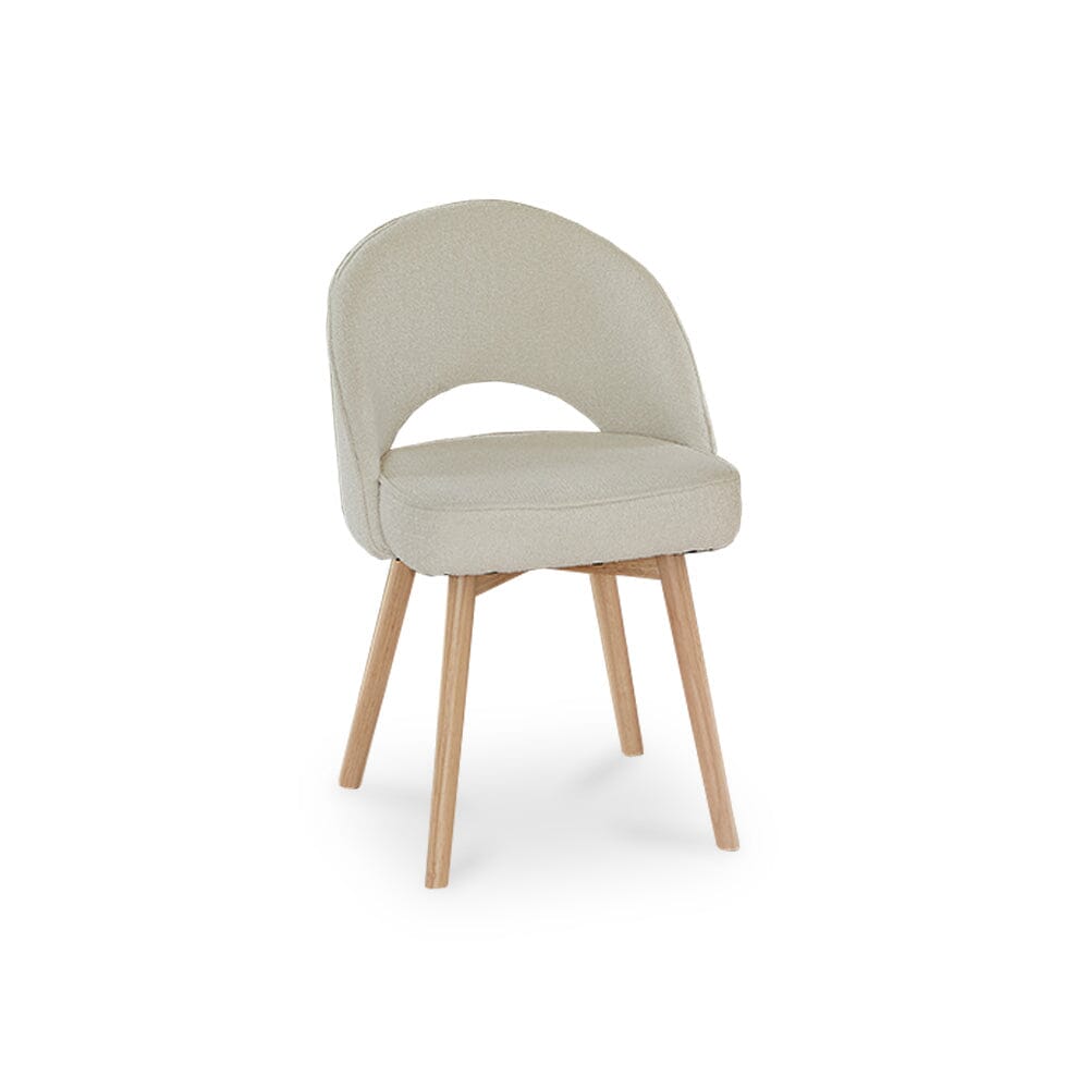 Amelia Whitewash Dining Table Set - 6 Seater - Marilyn Boucle Dining Chairs - Whitewash Legs — image 8