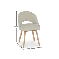 Amelia Whitewash Dining Table Set - 6 Seater - Marilyn Boucle Dining Chairs - Whitewash Legs thumbnail 10
