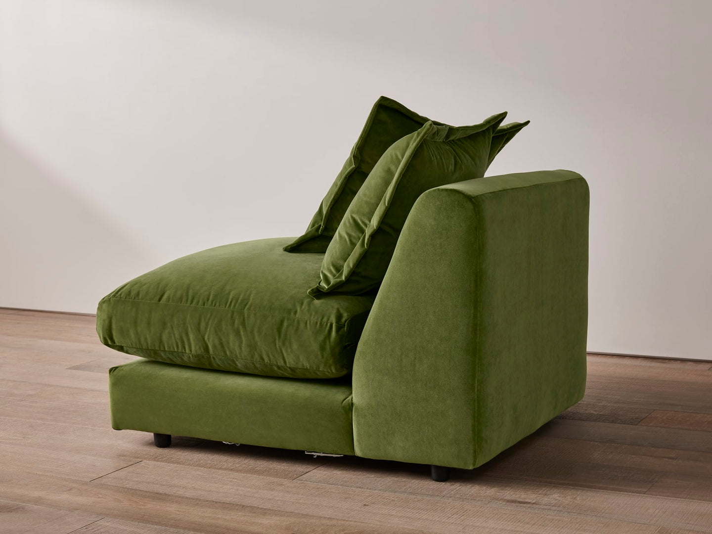 Wodge Armless Love Seat - Loveseat - Twill - Whipped Cream - White — image 3