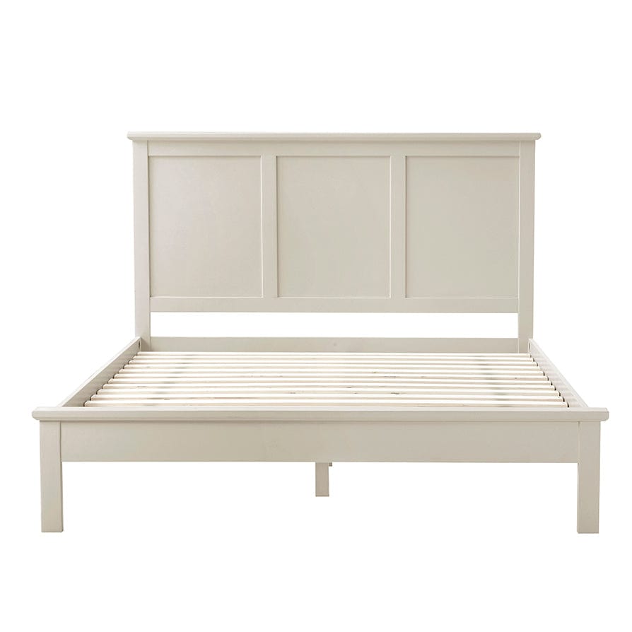 DUSK Salcombe Bed Frame, Wooden Slatted Base, Stone — image 9