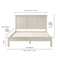 DUSK Salcombe Bed Frame, Wooden Slatted Base, Stone thumbnail 13