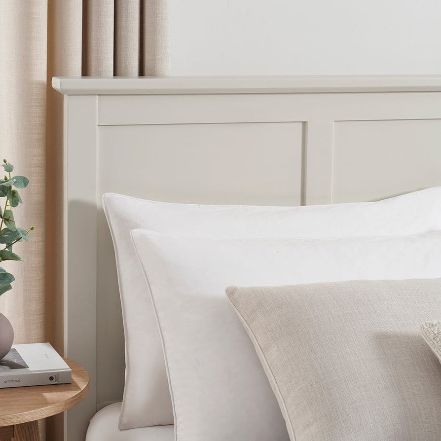 DUSK Salcombe Bed Frame, Wooden Slatted Base, Stone — image 2