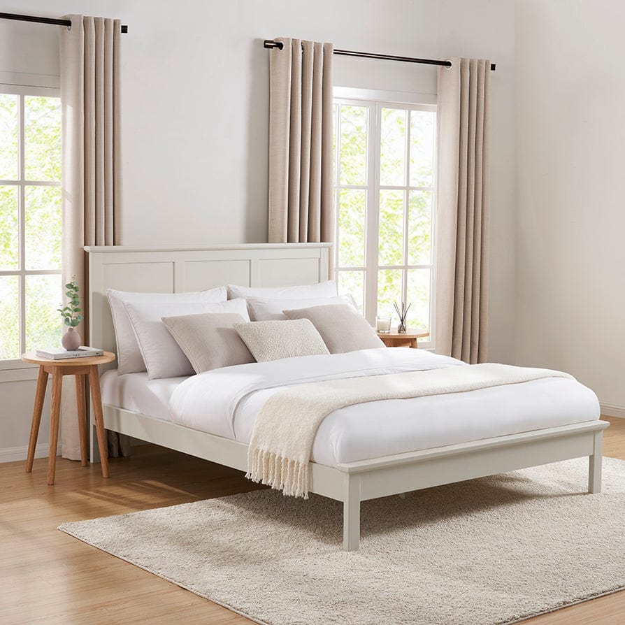 DUSK Salcombe Bed Frame, Wooden Slatted Base, Stone — image 8