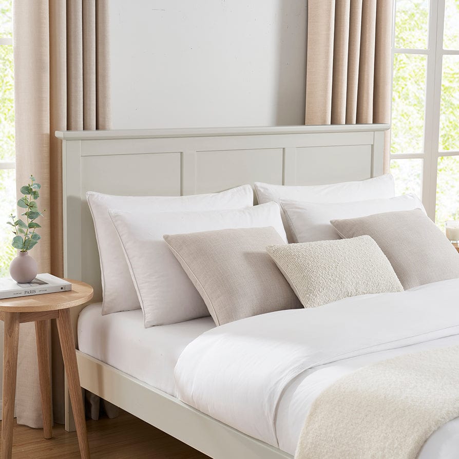DUSK Salcombe Bed Frame, Wooden Slatted Base, Stone — image 3