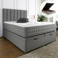 Henley Ottoman End Lift Storage Divan Bed Frame, Optional Headboard thumbnail 2