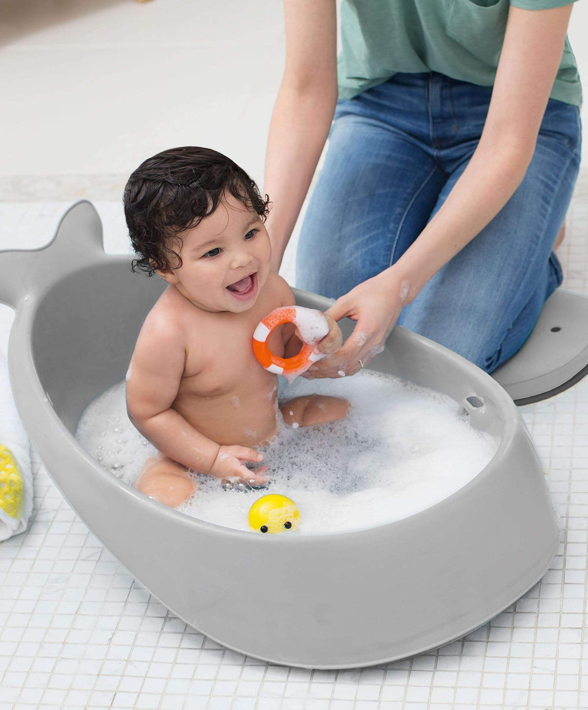 Moby 3 Stage Baby Bath - Grows With Baby Through Three Stages For Full Body Or Seated Support — image 5