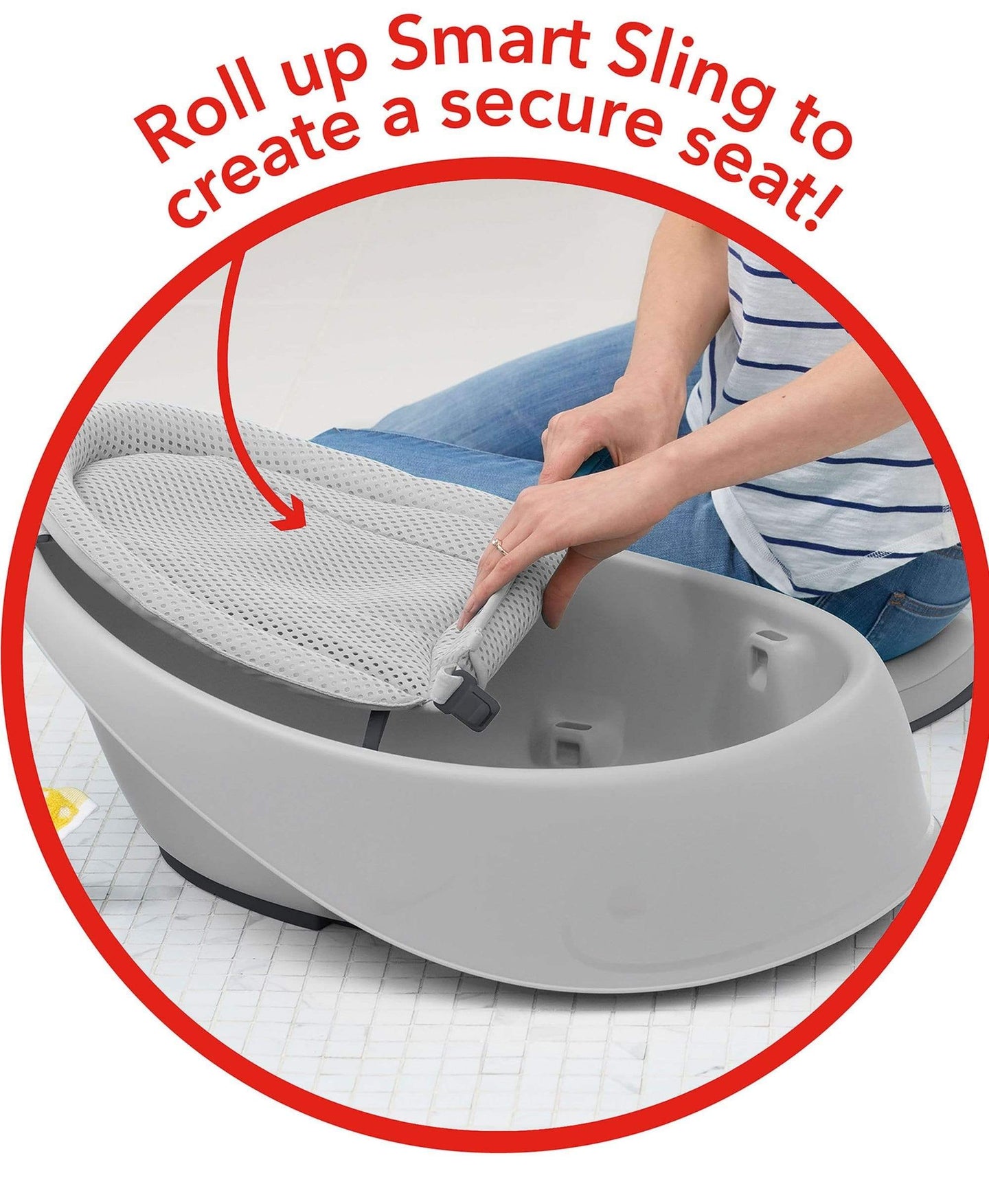 Moby 3 Stage Baby Bath - Grows With Baby Through Three Stages For Full Body Or Seated Support — image 10