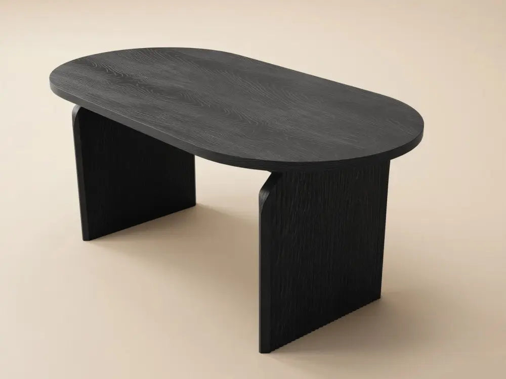 SOLACE+CO Varm Ribbed Oval Dining Table & 2 Bench Set Oak — image 9