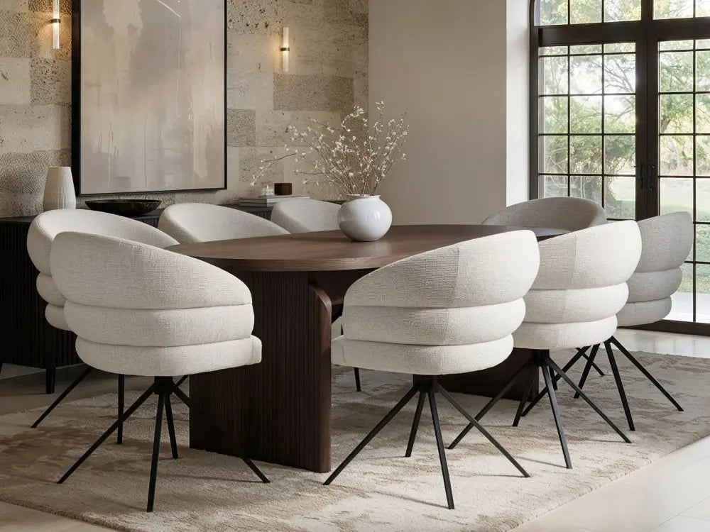 SOLACE+CO Varm Ribbed Oval Dining Table with Eira Chairs Set of 4 — image 6