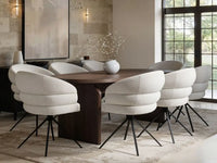 SOLACE+CO Varm Ribbed Oval Dining Table with Eira Chairs Set of 4 thumbnail 6