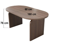 SOLACE+CO Varm Ribbed Oval Dining Table & 2 Bench Set Oak thumbnail 20