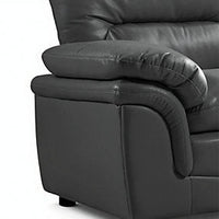 Verona Grey Leather Aire 3+1 Seater Sofa Set Collection thumbnail 6