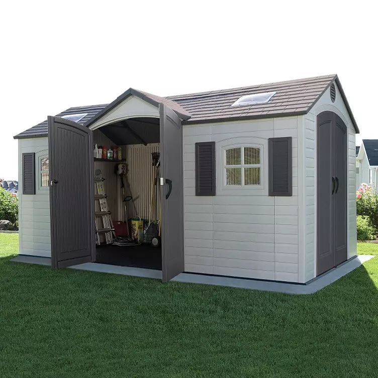 Lifetime 15′ x 8′ Dual-Entry Outdoor Storage Shed — image 2