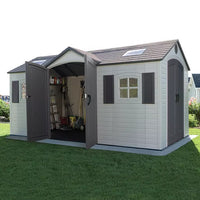 Lifetime 15′ x 8′ Dual-Entry Outdoor Storage Shed thumbnail 2