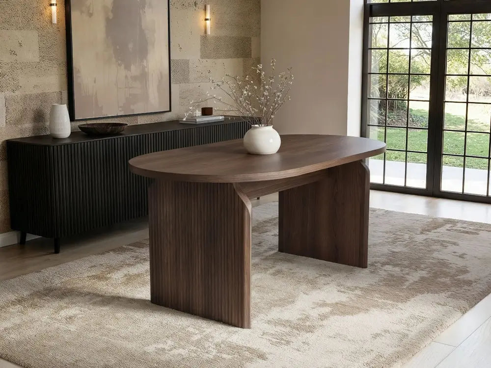SOLACE+CO Varm Ribbed Oval Dining Table with Eira Chairs Set of 4 — image 11