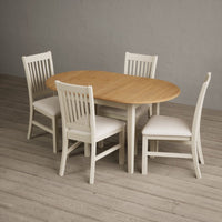 Extending Warwick Oak and Cream Painted Dining Table with Warwick Chairs thumbnail 4