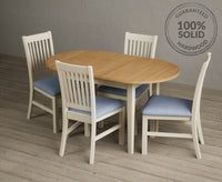 Extending Warwick Oak and Cream Painted Dining Table with Warwick Chairs thumbnail 9