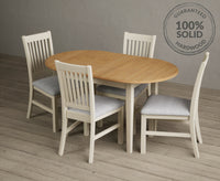 Extending Warwick Oak and Cream Painted Dining Table with Warwick Chairs thumbnail 11