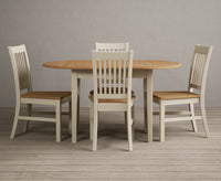 Extending Warwick Oak and Cream Painted Dining Table with Warwick Chairs thumbnail 3