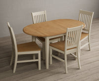 Extending Warwick Oak and Cream Painted Dining Table with Warwick Chairs thumbnail 5