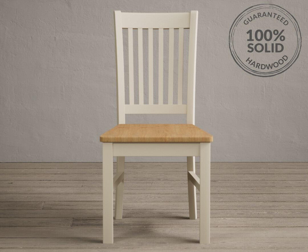 Extending Warwick Oak and Cream Painted Dining Table with Warwick Chairs — image 7