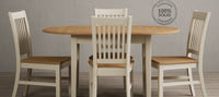 Extending Warwick Oak and Cream Painted Dining Table with Warwick Chairs thumbnail 19