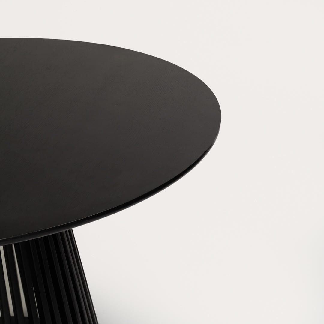 Willow Black Dining Table Set - 4 Seater - Freya Sand Dining Chairs - Black Oak Legs — image 9