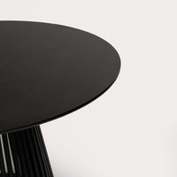 Willow Black Dining Table Set - 4 Seater - Freya Sand Dining Chairs - Black Oak Legs thumbnail 9