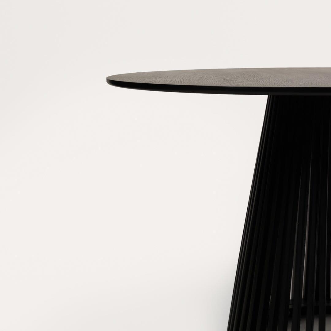 Willow Black Dining Table Set - 4 Seater - Freya Sand Dining Chairs - Black Oak Legs — image 10