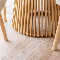 Willow Pale Oak Dining Table Set - 4 Seater - Freya Sand Dining Chairs - Whitewash Legs thumbnail 8