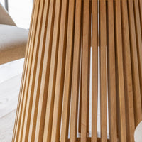 Willow Pale Oak Dining Table Set - 4 Seater - Freya Sand Dining Chairs - Whitewash Legs thumbnail 10